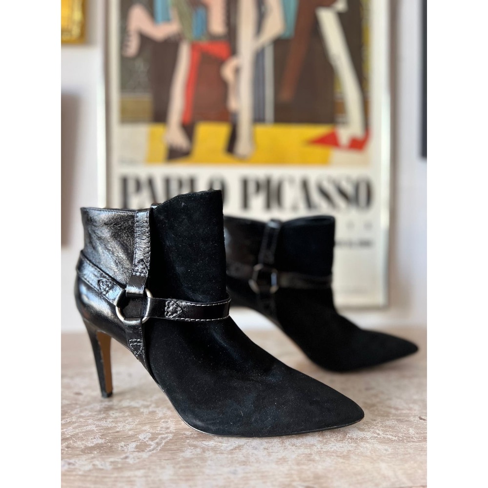 State Harloe Suede Pointed Toe Ankle Leather Boot Size 8.5